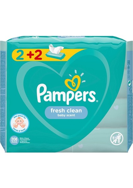 Pampers Baby Yenidoğan Fresh Clean Islak Havlu 52X4 Adet (208 Yaprak)