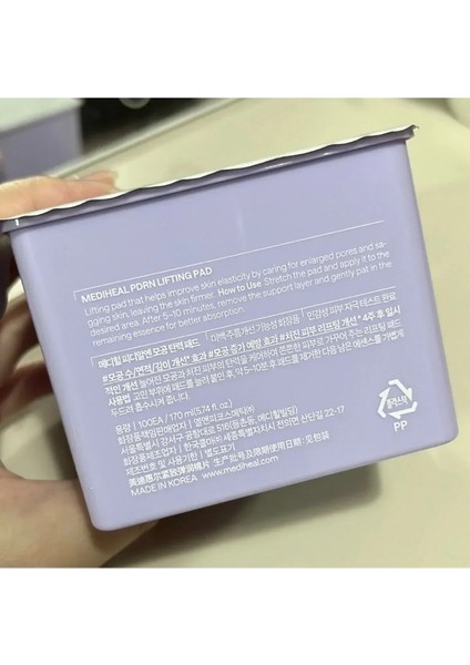 Pdrn Lifting Toner Pad 100'LÜ Refill Kutusuz Pdrn Lifting Ekstreli Tonik Pedler Kutusuz