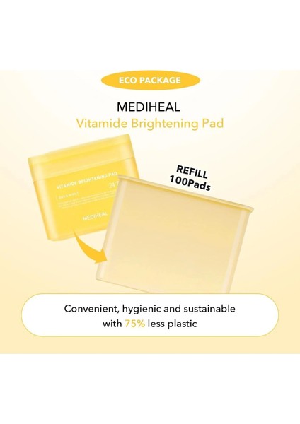 Vitamide Brightening Toner Pad 100'LÜ Refill Kutusuz Vitamide Parlatıcı Tonik Pedler modelleri