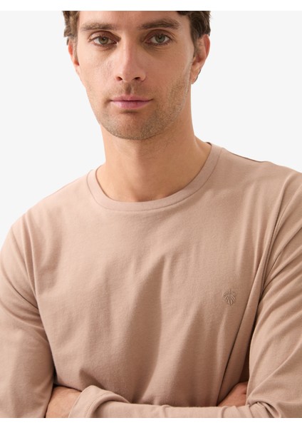 Erkek T-Shirt 40815 - Kahverengi modelleri