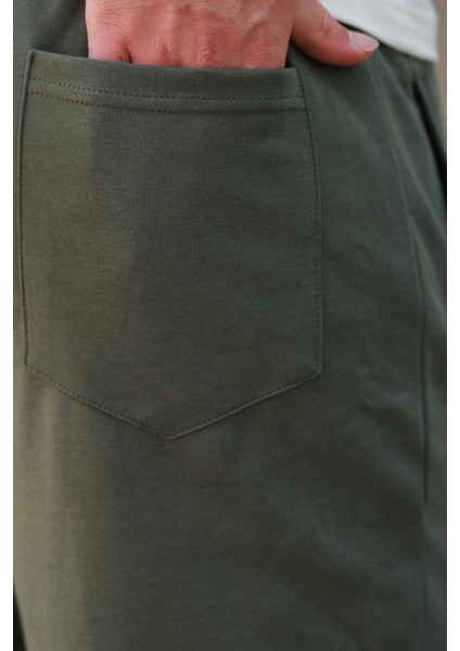 Haki Manşetli Erkek Eşofman Altı E6570 modelleri