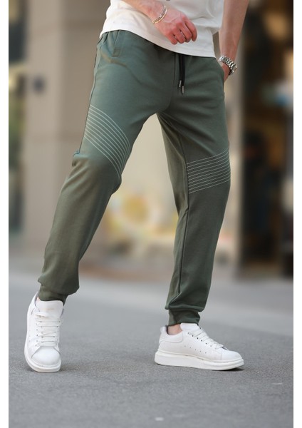 Haki Manşetli Erkek Eşofman Altı E6570 indirimleri