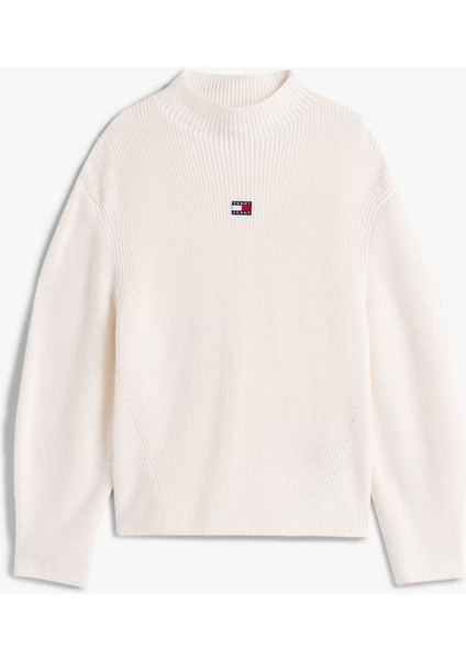 Kadın Yarım Balıkçı Yaka Pamuklu Triko Kazak – Ekru modelleri