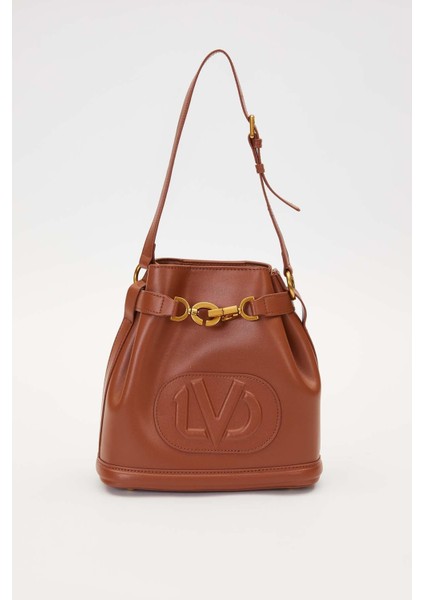 Camel Büzgü Detaylı Omuz Çantası