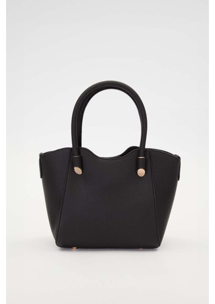 Siyah Metal Aksesuarlı El Çanta fırsatları