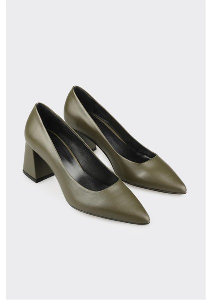 Haki Deri Kadın Stiletto fiyatları