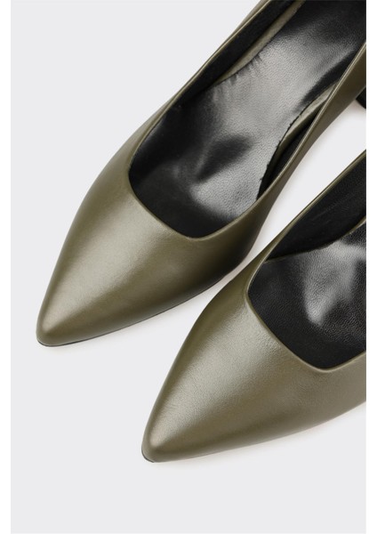 Haki Deri Kadın Stiletto fırsatları