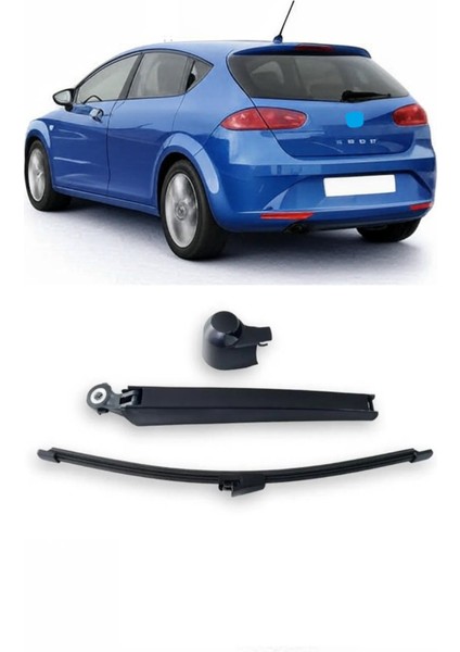 Seat Leon Mk2 2010-2012 Arka Cam Silecek Kolu ve Süpürgesi Kapak Takım 6Q6955707C