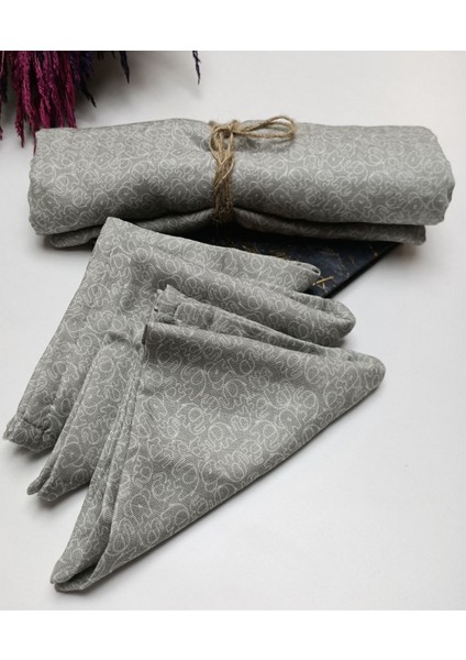 Fil Desen Gri Müslin Örtü ve 3'lü Mendil Seti fırsatları