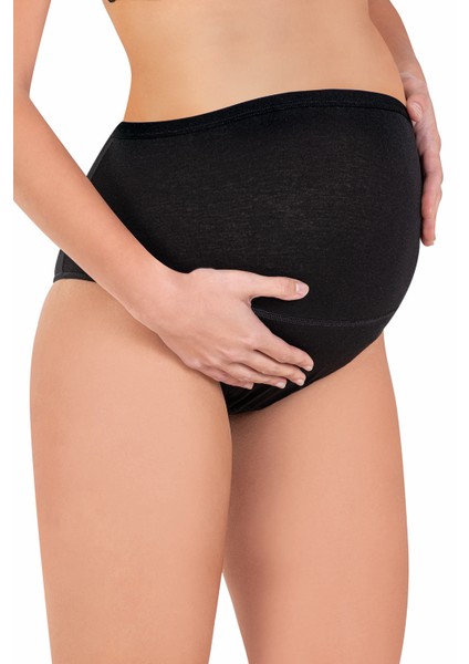 Özkan 23582 3'lü Paket Kadın Siyah Renk Pamuklu Likralı Süprem Hamile Lohusa Yüksek Bel Bato Külot modelleri