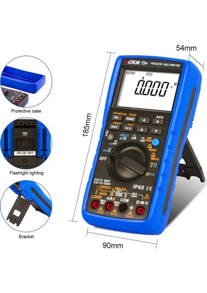 Vıctor 79+ Proses Kalibratör Tc Rtd PT100 CU50 Termokupl Ölçüm Çıkış Fonksiyonlu Multimetre modelleri