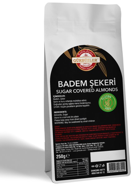 Glutensiz Badem Şekeri 250G fiyatları