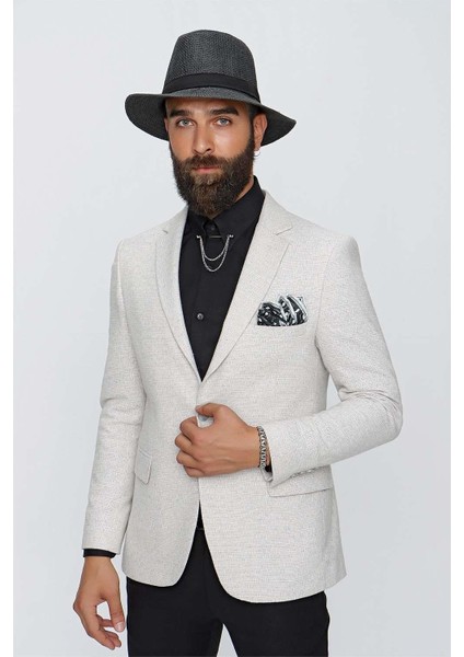 C 613 Slim Fit Taş Spor Ceket
