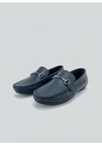 Erkek Deri Loafer Ayakkabı Lacivert modelleri