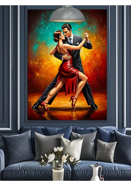 Tutkulu Tango Dansı Dekoratif Kanvas - Mdf Ahşap Tablo
