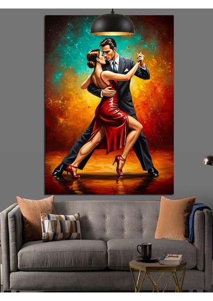 Tutkulu Tango Dansı Dekoratif Kanvas - Mdf Ahşap Tablo fiyatları