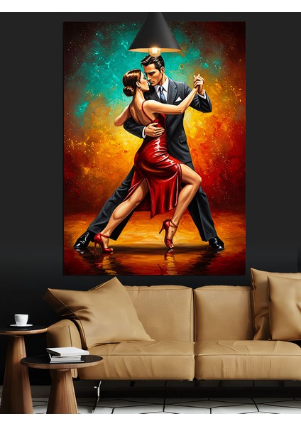Tutkulu Tango Dansı Dekoratif Kanvas - Mdf Ahşap Tablo fırsatları