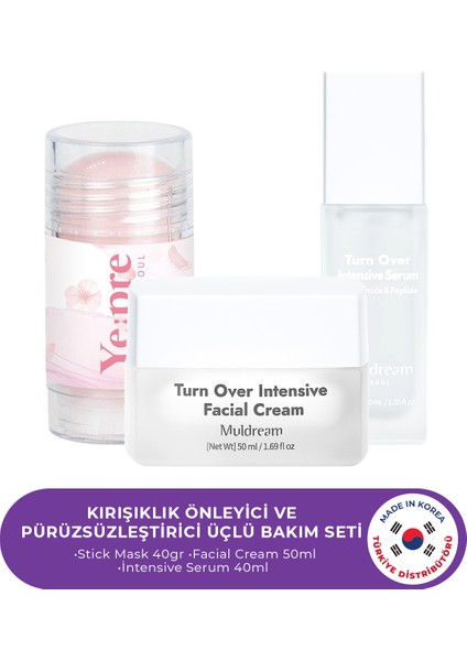 Kırışıklık Önleyici ve Pürüzsüzleştirici Üçlü Bakım Seti