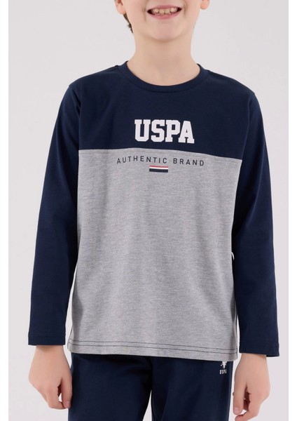 U.s. Polo Assn Uzun Kol Pijama Takım US2220-4 Lacivert modelleri
