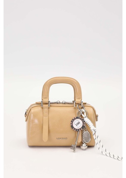 Sarı Charm Aksesuarlı El Çantası