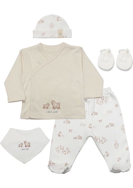 Curly Lamb 5'li Hastane Çıkışı 12106 Bej Mavi Ekru