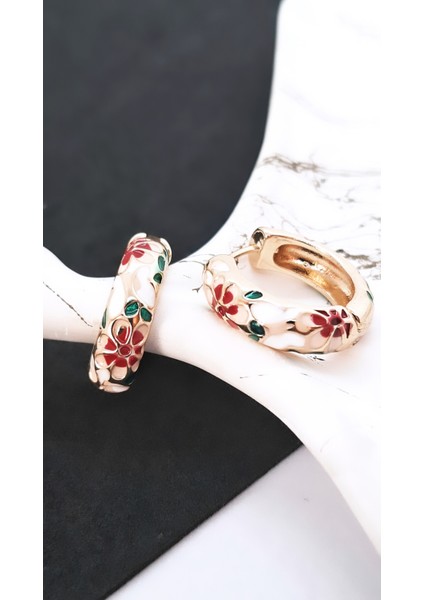 Renkli Saten Mineli Pirinç Kaplama Zamak Küpe modelleri