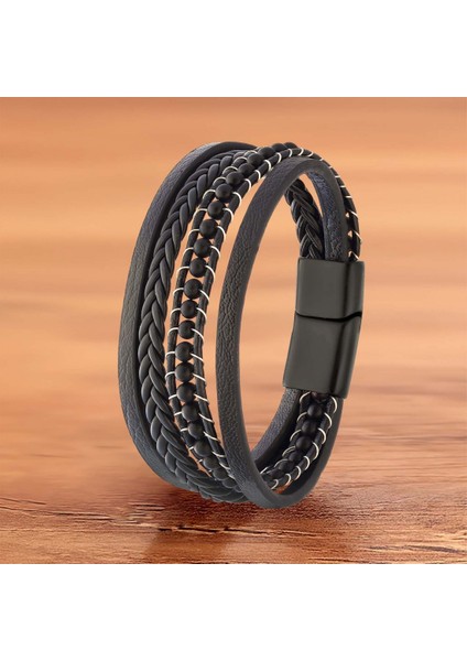 Mestore Mat Oniks Doğaltaş ve Deri Bileklik 31682B9D14 fiyatları