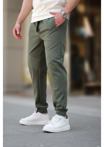 Haki Manşetli Erkek Eşofman Altı E6570