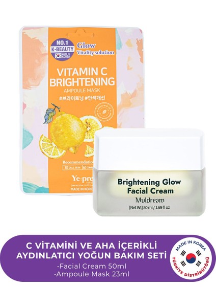 C Vitamini ve Aha Içerikli Aydınlatıcı Yoğun Bakım Seti