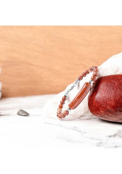 Mestore Kırmızı Jasper Doğaltaş Çelik Halat ve Çelik Klipsli Bileklik 31682B19D5 fırsatları
