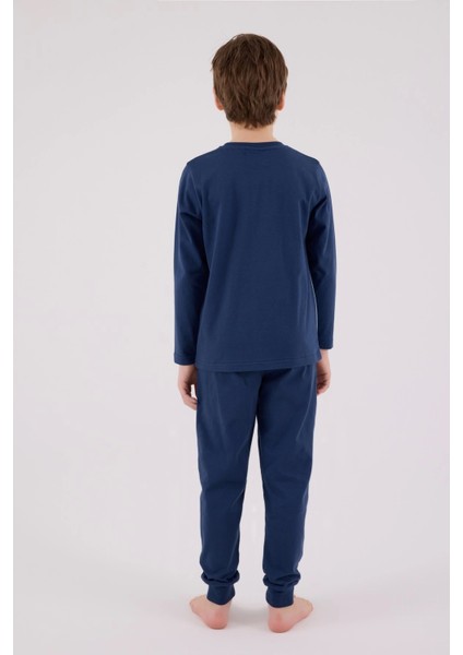 U.s. Polo Assn Uzun Kol Pijama Takım US2220-4 Koyu Indigo fırsatları