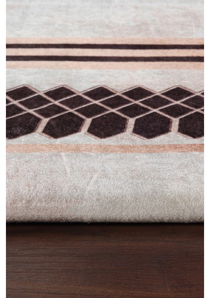 Kadife Dokulu, Lastikli, Sünger Apreli, Kaymaz Taban, Yıkanabilir Modern Desenlerde Halı Örtüsü - 9 M2 modelleri