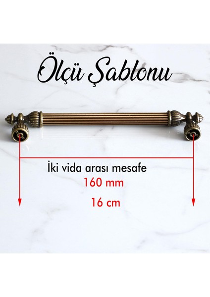 Mobilya Mutfak Çekmece Kapak Dolap Dolabı Kulpu Kulbu Kulpları 160 mm Eskitme Antik Sarı Metal fiyatları