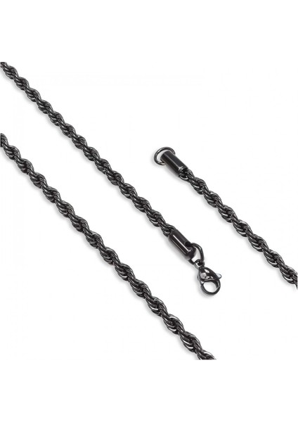 Mestore Sarmal Halat Çelik Kolye 4mm 3168CEK056