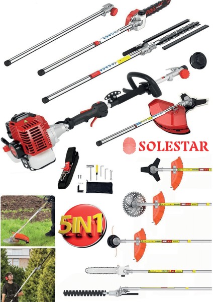 Pro Set 20HPX Motorlu Çok Fonksiyonlu 7ın1 Kafalı 7x1 Combo Tırpan Seti
