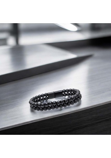 Mestore Çift Oniks Çelik Bileklik 31682B20D5 modelleri