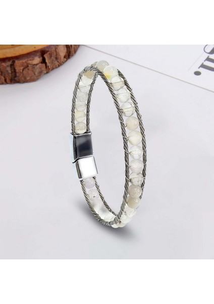 Mestore Çelik Halat ve Ay Taşı Doğaltaş Bileklik 31682B2DH12 fiyatları