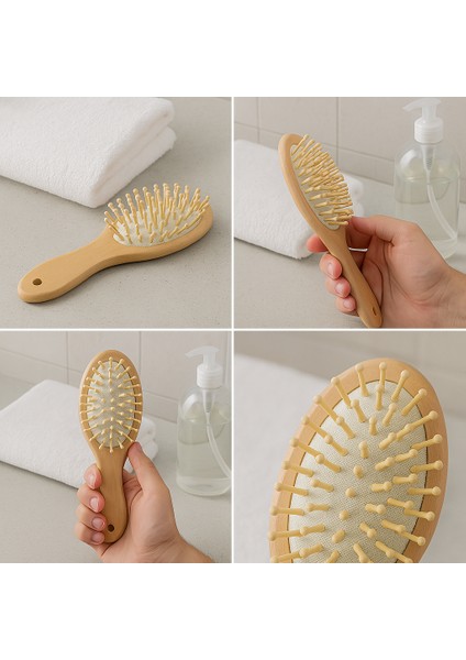 Bambu Uçlu Fırça Ahşap Saç Fırçası - Bambu Dişli Şaç Fırçası fiyatları
