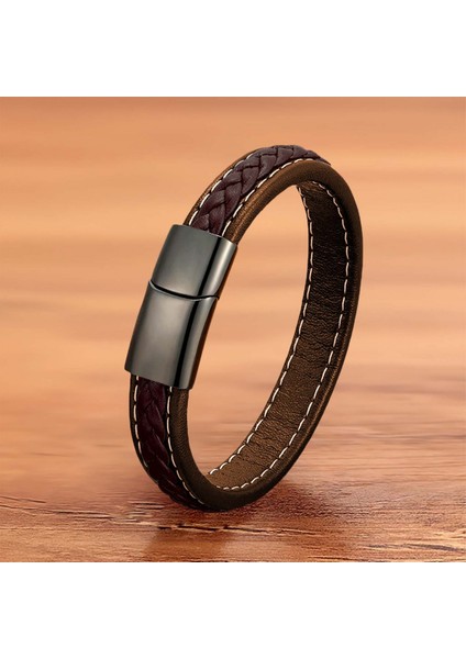 Mestore Kahve & Kahve Saç Örgülü Deri ve Çelik Bileklik 31683B8D1 fiyatları