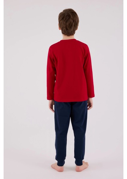 U.s. Polo Assn Uzun Kol Pijama Takım US2233-4 Kırmızı fırsatları