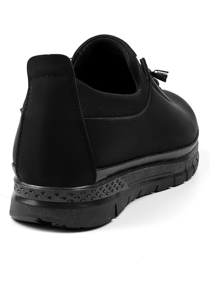 Kadın Siyah Süet Ortopedik Anne Ayakkabısı - Rahat Kaymaz Taban, Bağcıklı Günlük Yürüyüş Ayakkabısı indirimleri