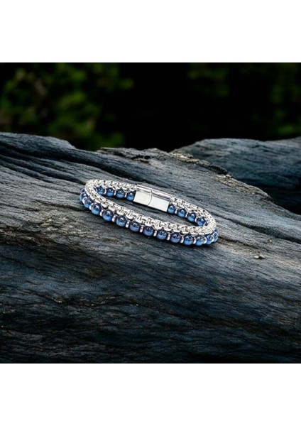 Mestore Çelik Zincirli Mavi ve Gümüş Hematit Bileklik 31682B21D6 fırsatları