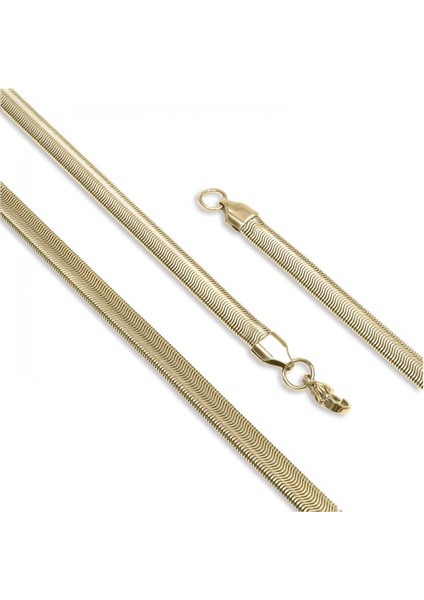 Mestore Italyan Çelik Kolye 2mm x 6mm 3168CEK047