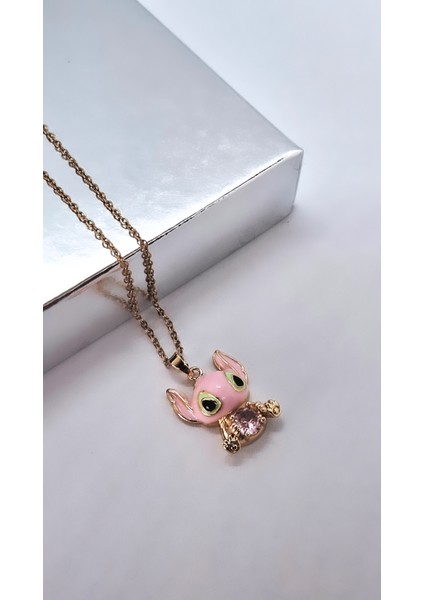 Renkli Mineli Lilo Stitch Çelik Kolye indirimleri