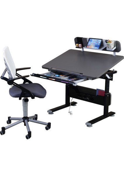 Mini Advanced Çalışma Masası ve Sandalye Takımı, Yükseklik Ayarlı Çalışma Masası, Kız-Erkek Çocuk Ders Çalışma Masası