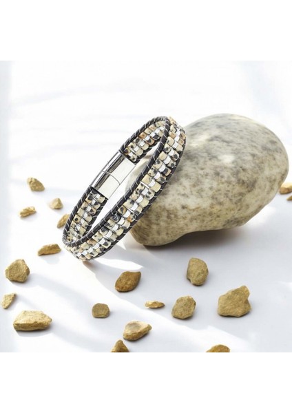 Mestore Dalmaçya Jasper & Hematit Çelik Örgülü Deri Bileklik 31682B22D3 fırsatları