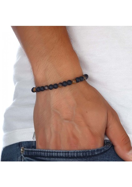 Mestore Kaplangözü ve Oniks Doğal Taşlı Ayarlanabilir Çelik Zincir Bileklik 31682B10D2 fiyatları