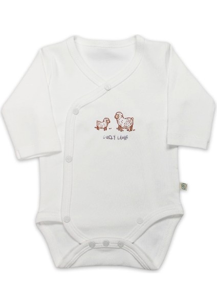 Curly Lamb Uzun Kol Kravuze Body 17111 Bej Mavi Ekru