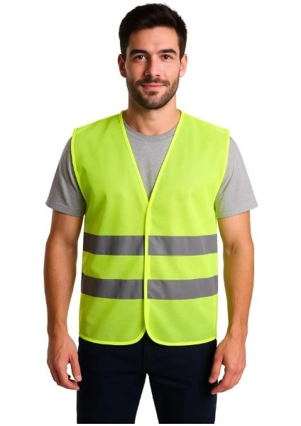 Işçi Ikaz Fosforlu Reflektörlü Yelek 5 Adet Standart fırsatları