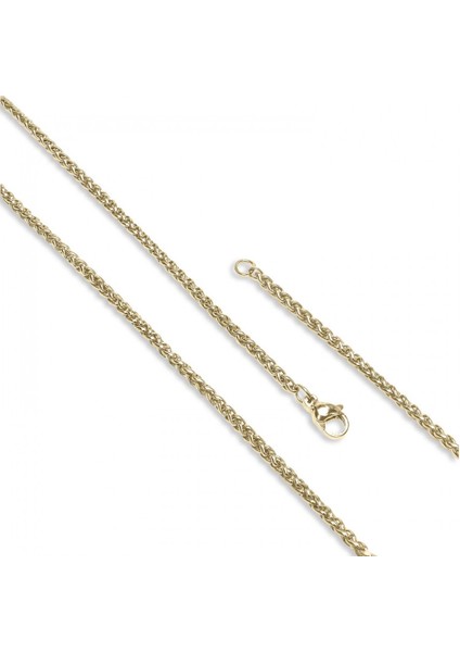 Mestore Sarı Renk Çelik Kolye 2.5mm 3168CEK012